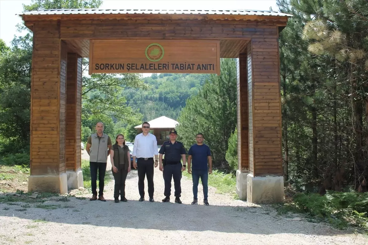 Gerze Kaymakamı Sorgun Şelalesi'ndeki çalışmaları inceledi
