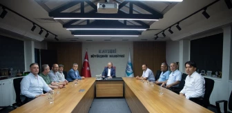 Kayseri Büyükşehir Belediyesi Hal Kompleksi Yönetim Kurulu Başkanı Büyükkılıç'ı ziyaret etti