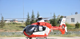 KOAH hastası ambulans helikopterle Ankara'ya sevk edildi