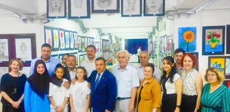 Nallıhan'da Tuğrulbey İlk ve Ortaokulu'nda Sene Sonu Resim Sergisi Açıldı