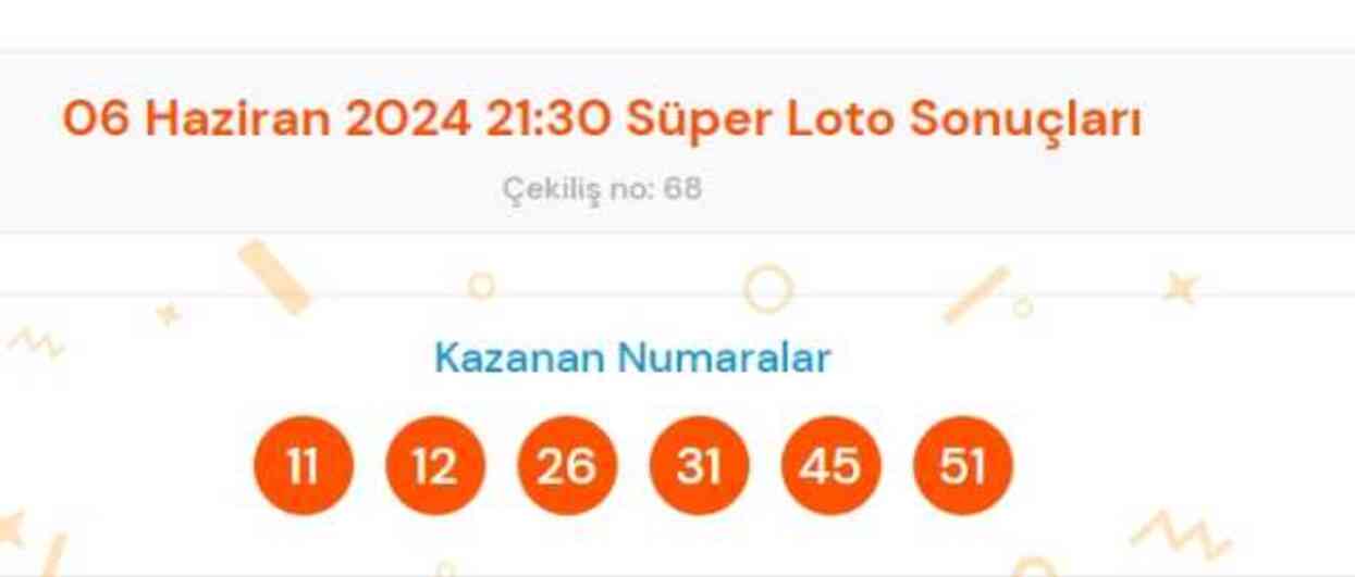 Süper Loto sonuçları açıklandı! 6 Haziran Süper Loto kazanan numaralar neler? Süper Loto sonuçlarına ne zaman, nereden bakılır?