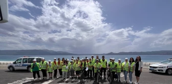 Burdur'da Salda Gölü'nde Bisiklet Sürme Etkinliği Düzenlendi