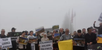 Giresun'da Sandık Göl civarındaki turizm tesisi çalışmalarına tepki