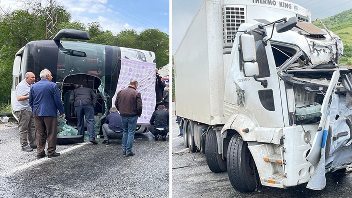 Van-Bitlis karayolunda yolcu otobüsüyle tır çarpıştı! 2 ölü, 30 yaralı