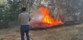 Bilecik'te Göksu Nehri kenarında çıkan yangın kısa sürede söndürüldü