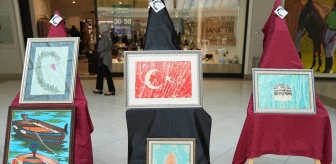 Erzurum'da Gençlik ve Spor Bakanlığına bağlı yurtlarda öğrencilerin tasarladığı eserler sergisi açıldı