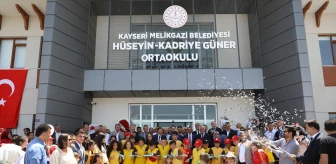 Melikgazi ilçesinde Hüseyin-Kadriye Güner Ortaokulu'nun resmi açılışı yapıldı