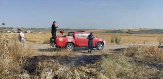 Çorlu'da Tarlada Çıkan Yangında 20 Dekar Buğday Alanı Yandı