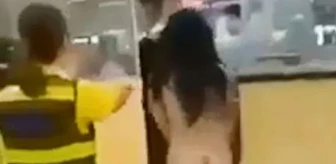 Öfkeli kadın yolcu, tuvalet ücretini protesto etmek için havalimanında çıplak gezdi