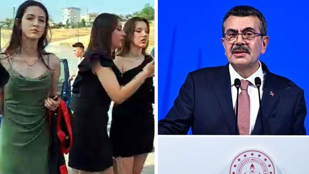 Mezuniyette 'Uygunsuz' kıyafet krizi! Bakan Tekin, okul müdürüne değil haberi yapan gazetecilere sitem etti