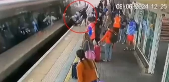 İngiltere'de bebek arabası trene çarptı, bebek mucizevi şekilde kurtuldu