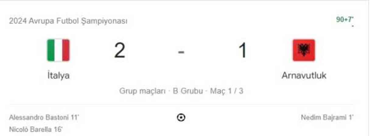 İtalya-Arnavutluk maçı kaç kaç, bitti mi? MAÇ SONUCU! İtalya-Arnavutluk maçı ne oldu?
