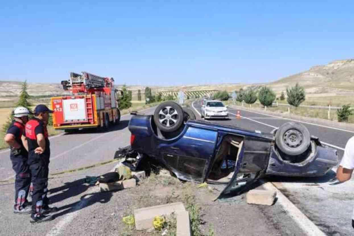 Nevşehir'de Otomobil Uçarak Devrildi: 5 Yaralı