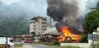 Trabzon'da düğün salonu ve pansiyonda yangın çıktı