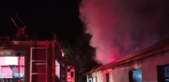 Afyonkarahisar'ın Dinar ilçesinde yıldırım düşmesiyle yangın çıktı
