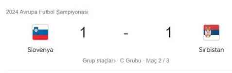 Slovenya Sırbistan maçı kaç kaç, bitti mi? MAÇ SONUCU! Slovenya Sırbistan maçı ne oldu?