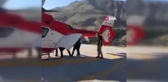 84 yaşındaki hasta için helikopter havalandı