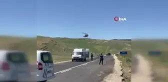 Tekman'da otomobil takla attı, yaralılar ambulans helikopterle hastaneye kaldırıldı