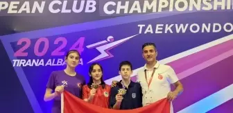 Düzceli Sporcular Taekwondo Avrupa Kulüpler Şampiyonasında 2 Altın Madalya Kazandı