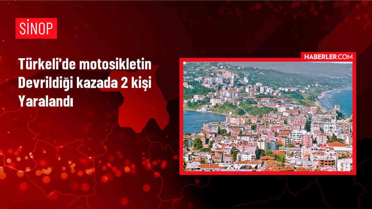 Sinop'ta motosiklet kazası: 2 kişi yaralandı