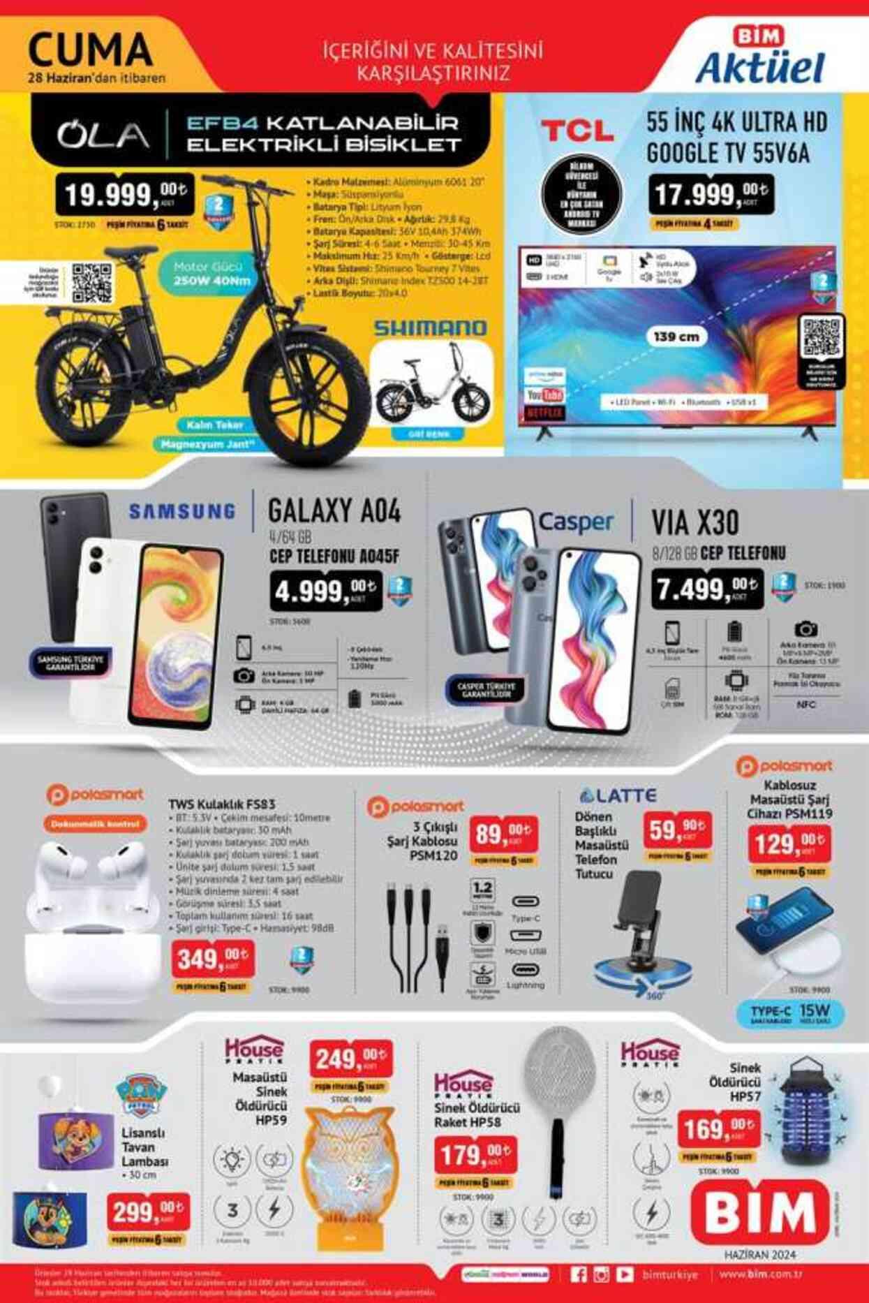 28 HAZİRAN BİM AKTÜEL KATALOG | 28 Haziran'da BİM'e hangi ürünler gelecek?