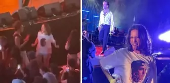 Serenay Sarıkaya, sevgilisi Mert Demir'in konserine damga vurdu! Çılgınlar gibi oynayıp şarkı söyledi