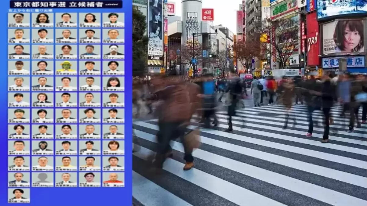 Tokyo belediye başkan adaylarının fotoğrafı görenleri şaşırttı