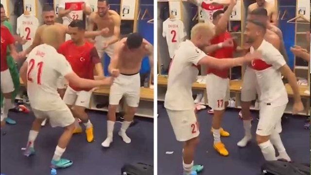 National stars are talented off the field as well! The dressing room turned into a celebration place after the victory against Czech Republic.