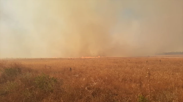 Fire in agricultural land in Çanakkale! 2 villages are being evacuated