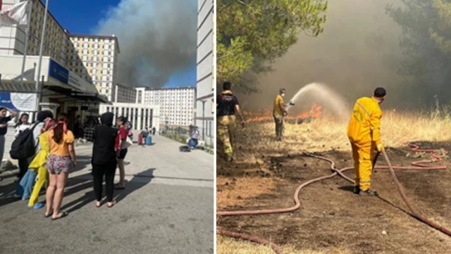 اندلع حريق مخيف في بورصة! تم إخلاء سكن جامعة أولوداغ