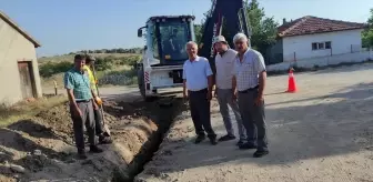 Esetçe Beldesi'nde Doğal Gaz Altyapı Çalışmaları Devam Ediyor