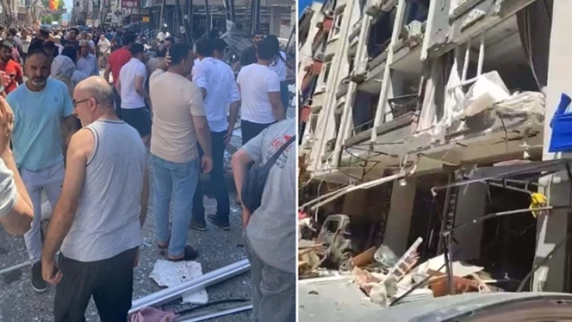First images from the natural gas explosion in Izmir! The scene is like a war zone.