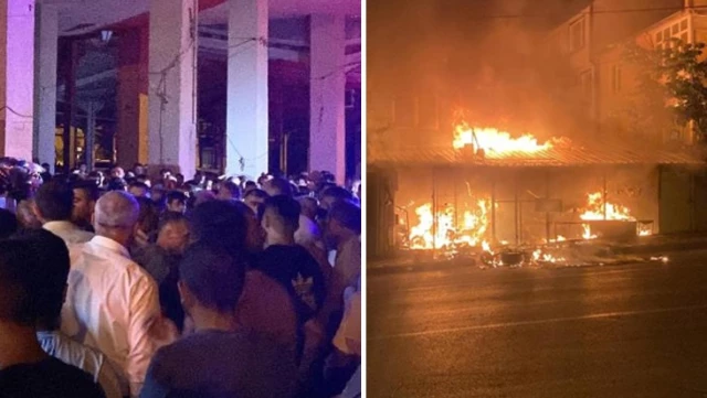 Disturbing incident in Kayseri! A person of Syrian nationality harassed a young child, and an angry mob set fire to businesses.