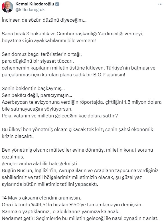 Kılıçdaroğlu's fierce response to Sinan Oğan: I wouldn't even give my shoes to you to get them polished