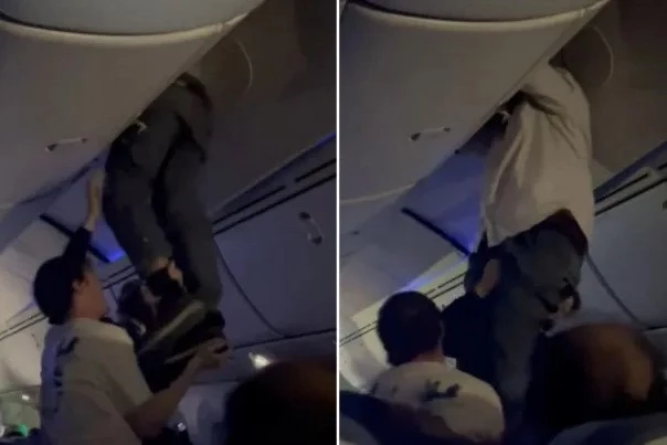 During a severe turbulence on an Air Europa flight from Spain to Uruguay, 30 passengers were injured and one passenger got trapped in a luggage compartment.