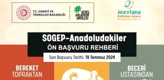 Mevlana Kalkınma Ajansı, SOGEP-Anadoludakiler Proje Ön Başvuru İlanı Yaptı