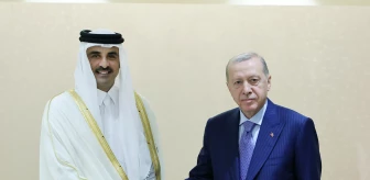 Cumhurbaşkanı Erdoğan, Katar Emiri Şeyh Temim bin Hamad Al Sani ile görüştü