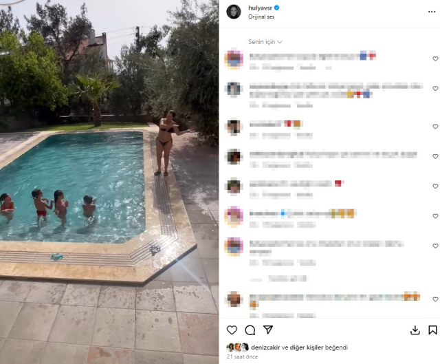 Hülya Avşar's new pool video is here! This time, she danced with children