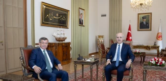 TBMM Başkanı Numan Kurtulmuş, Ahmet Davutoğlu ve DBP Eş Genel Başkanları ile Anayasa Görüşmesi Yaptı
