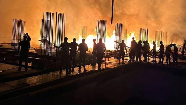 كانت لا تزال في مرحلة البناء! حريق أدى إلى تحويل مستشفى منطقة شرناق إلى رماد.