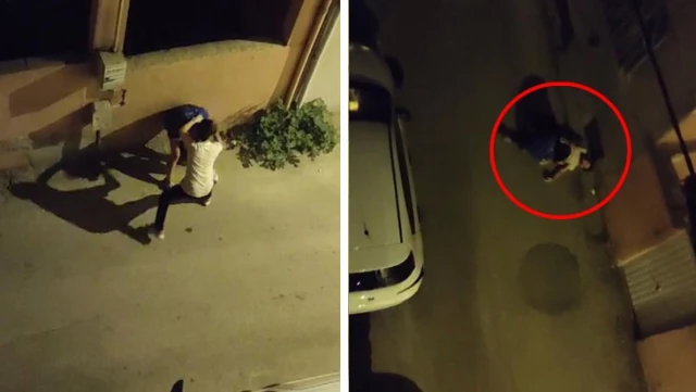 The woman stabbed the man who was beating her in the middle of the street! The moment of the incident was captured on camera.