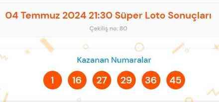 Süper Loto sonuçları açıklandı! 4 Temmuz Süper Loto kazanan numaralar neler? Süper Loto sonuçlarına ne zaman, nereden bakılır? Süper Loto sonuçları açıklandı! 4 Temmuz Süper Loto kazanan numaralar neler? Süper Loto sonuçlarına ne zaman, nereden bakılır?