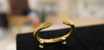 Kars Arkeoloji ve Etnografya Müzesi'nde Yılan Başlı Altın Bilezikler Sergileniyor