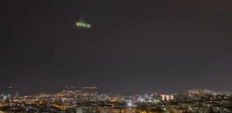 Ankara'da görülen meteorun ışıkları vatandaşlar tarafından kaydedildi