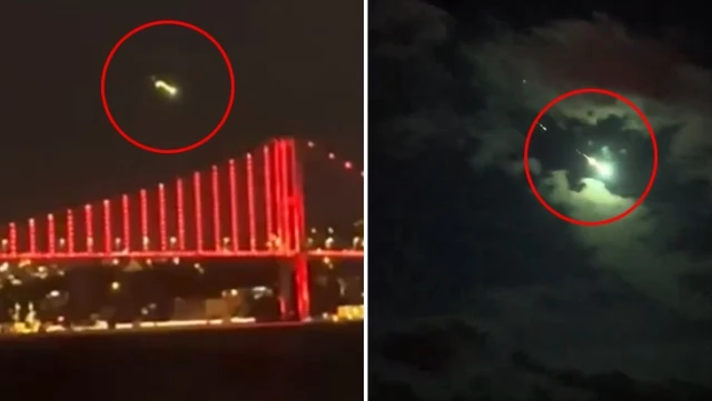 A meteor was spotted in the skies of Istanbul and Ankara.