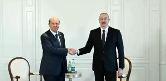 KKTC Cumhurbaşkanı Ersin Tatar, Azerbaycan Cumhurbaşkanı İlham Aliyev ile bir araya geldi