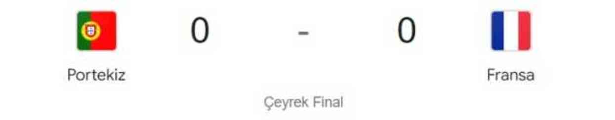 Portekiz Fransa maçı kaç kaç, bitti mi? MAÇ SONUCU! Portekiz Fransa maçı ne oldu?
