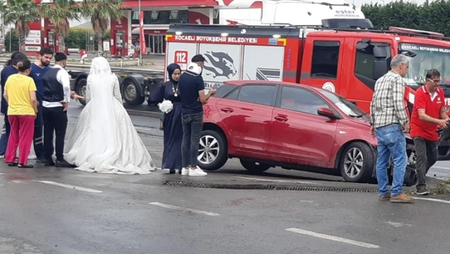 Pre-wedding accident in Kocaeli: Groom injured, bride narrowly escaped.
