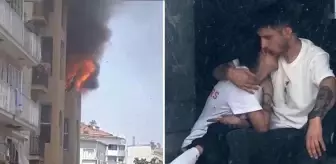 Alevlerin arasında uyandı! Yangın çıkartan kişiyi bıçakladı, engelli kız arkadaşını kurtardı