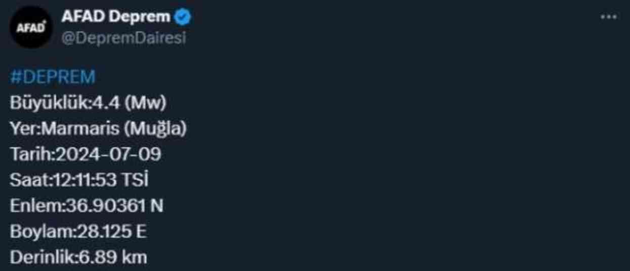 Marmaris'te deprem mi oldu, kaç şiddetinde? 9 Temmuz Marmaris'te nerede deprem oldu?